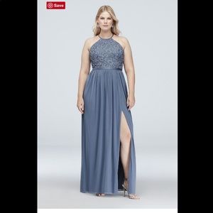 David’s Bridal size 4 blue bridesmaid dress